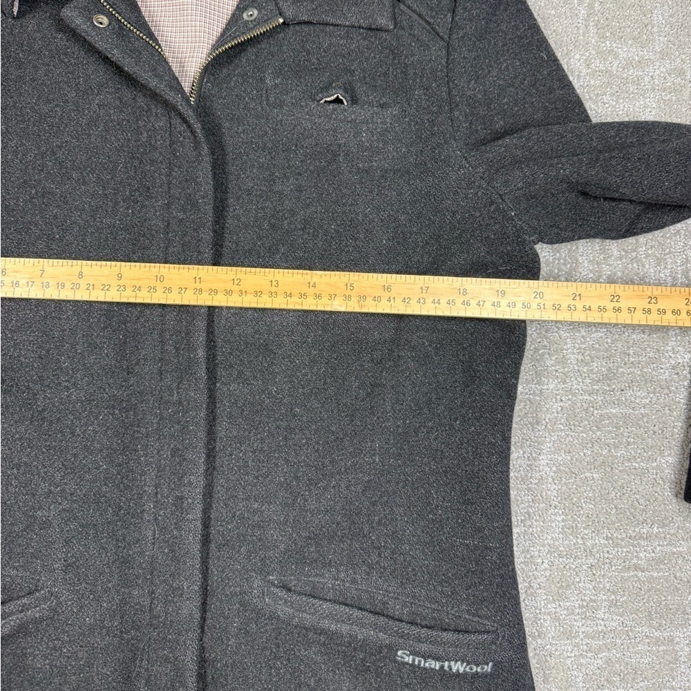 Smart wool Womens Wool Banff Full Zip Gray Black Jacket Size Medium - Picture 4 of 8